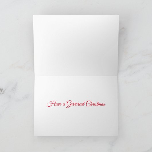 Vrolijk kersttijger kaart (Binnen)