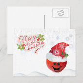 Vrolijk Kersttomaat Briefkaart (Voorkant / Achterkant)