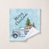 Vrolijk kersttrucje met kalveren bad handdoek (Wasdoekje)