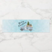 Vrolijk kersttrucje met kalveren waterfles etiket (Enkel label)