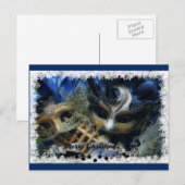 Vrolijk kersttweins feestdagenkaart (Voorkant / Achterkant)