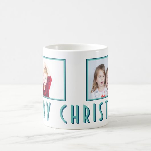 Vrolijk kersttypografie 2 Foto's Koffiemok (Center)