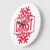 Vrolijk kersttypografische brief met Snowflake Grote Klok (Hoek)