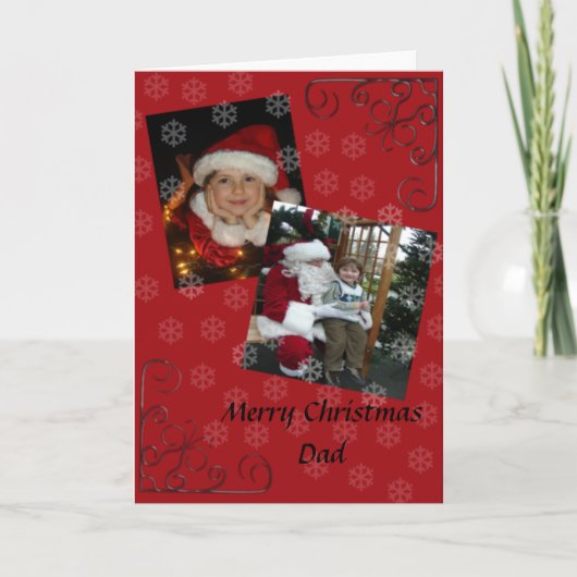 Vrolijk kerstvader feestdagen kaart (Voorkant)