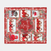 Vrolijk kerstvader We houden van je rode groene ge Fleece Deken (Voorkant (Horizontaal))