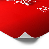 Vrolijk kerstvakantie Beer Poster (Hoek)