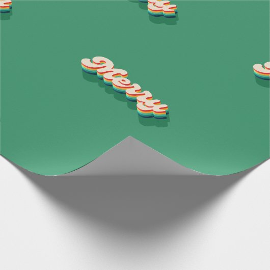 Vrolijk kerstvakantie bericht cadeaupapier (Hoek)