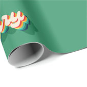 Vrolijk kerstvakantie bericht cadeaupapier (Rol Hoek)