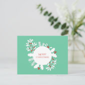 Vrolijk kerstvakantie briefkaart. briefkaart (Staand voorkant)