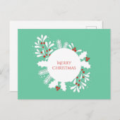 Vrolijk kerstvakantie briefkaart. briefkaart (Voorkant / Achterkant)