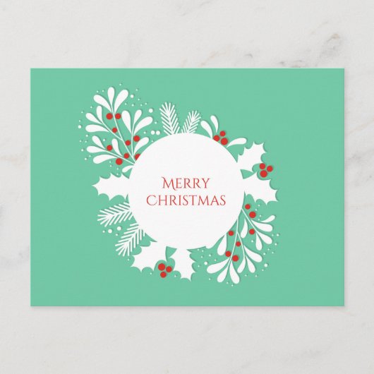 Vrolijk kerstvakantie briefkaart. briefkaart (Voorkant)