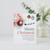 Vrolijk kerstvakantie-briefkaart feestdagenkaart (Staand voorkant)