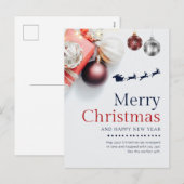 Vrolijk kerstvakantie-briefkaart feestdagenkaart (Voorkant / Achterkant)