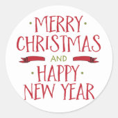 Vrolijk kerstvakantie envelop zegel (Voorkant)