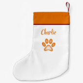 Vrolijk kerstvakantie gepersonaliseerd Sinaasappel Kleine Kerstsok (Achterkant)