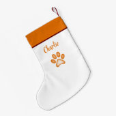 Vrolijk kerstvakantie gepersonaliseerd Sinaasappel Kleine Kerstsok (Achterkant (Hangend))