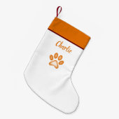 Vrolijk kerstvakantie gepersonaliseerd Sinaasappel Kleine Kerstsok (Voorkant (Hangend))