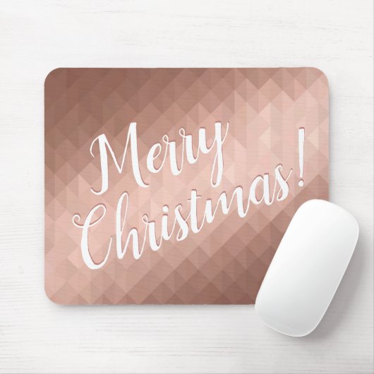 Vrolijk kerstvakantie roos goud muismat (Met muis)