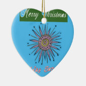 Vrolijk kerstvakantie Sunshine Collectie Keramisch Ornament (Rechts)