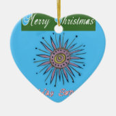 Vrolijk kerstvakantie Sunshine Collectie Keramisch Ornament (Voorkant)