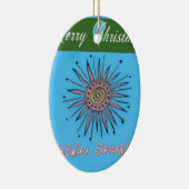 Vrolijk kerstvakantie Sunshine Collectie Keramisch Ornament (Rechts)