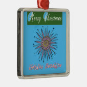Vrolijk kerstvakantie Sunshine Collectie Metalen Ornament (Rechts)