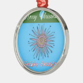 Vrolijk kerstvakantie Sunshine Collectie Metalen Ornament (Links)