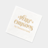 Vrolijk kerstverhaal #11 Familienaam Folie Servetten (Links)