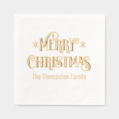 Vrolijk kerstverhaal #11 Familienaam Folie Servetten (Voorkant)