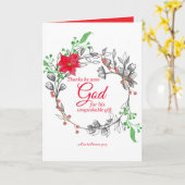 Vrolijk kerstverhaal Corinthians Poinsettia Kaart (Gele Bloem)