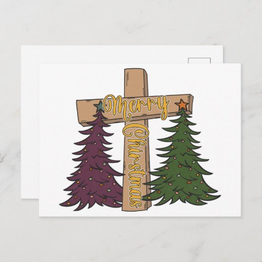 Vrolijk kerstverhaal Jezus Geboortemanager Kerstmi Feestdagenkaart (Voorkant / Achterkant)