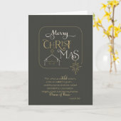 Vrolijk kerstverhaal met kribbe en ster kaart (Gele Bloem)