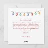 Vrolijk Kerstverhaal String of Lights Photo Square Feestdagenkaart (Achterkant)