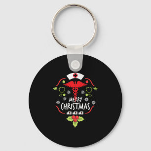 Vrolijk kerstverpleegkundige Doctor T - shirts Amb Sleutelhanger