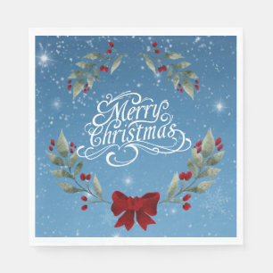 Vrolijk kerstvers servet