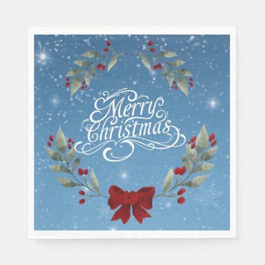 Vrolijk kerstvers servet (Voorkant)