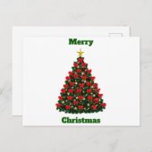 Vrolijk kerstversierd Briefkaart (Voorkant / Achterkant)