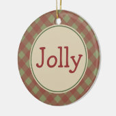 vrolijk kerstversiering keramisch ornament (Links)