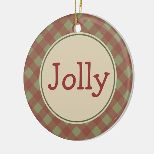 vrolijk kerstversiering keramisch ornament (Links)