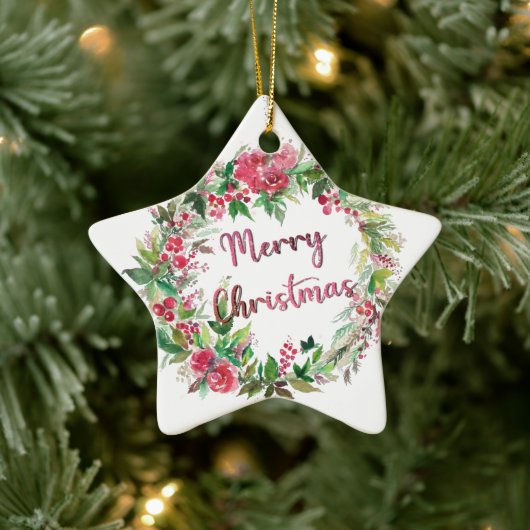 Vrolijk kerstversiering keramisch ornament (Boom)