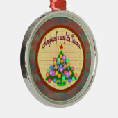 Vrolijk kerstversiering metalen ornament (Rechts)