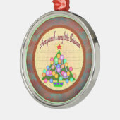 Vrolijk kerstversiering metalen ornament (Links)