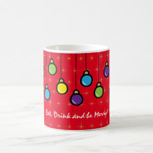 Vrolijk kerstversiering Rode Mok