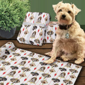 Vrolijk kerstversieringen Aangepaste foto's Cadeaupapier