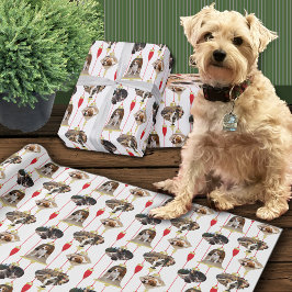 Vrolijk kerstversieringen Aangepaste foto's Cadeaupapier