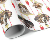 Vrolijk kerstversieringen Aangepaste foto's Cadeaupapier (Rol Hoek)