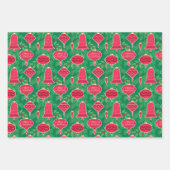 Vrolijk kerstversieringen met pijnbijkantoren Holl Inpakpapier Vel (Voorkant 3)