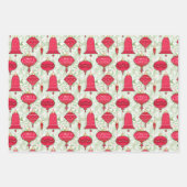 Vrolijk kerstversieringen met pijnbijkantoren Holl Inpakpapier Vel (Voorkant)