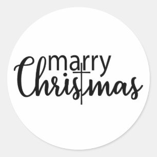 Vrolijk kerstvibes Mama Christelijk kruis Vrouwen Ronde Sticker
