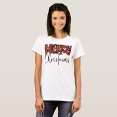 Vrolijk kerstvibes Mama Christelijk kruis Vrouwen T-shirt (Voorkant volledig)